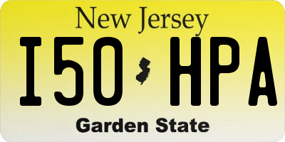 NJ license plate I50HPA