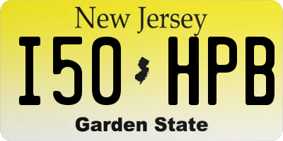 NJ license plate I50HPB