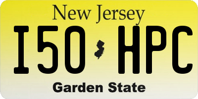 NJ license plate I50HPC