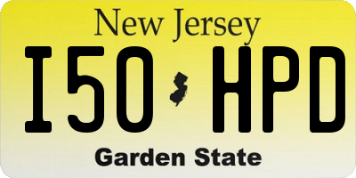 NJ license plate I50HPD