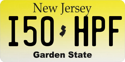 NJ license plate I50HPF