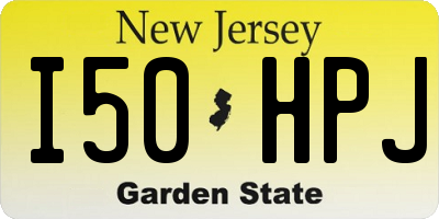 NJ license plate I50HPJ