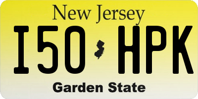NJ license plate I50HPK