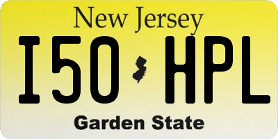 NJ license plate I50HPL