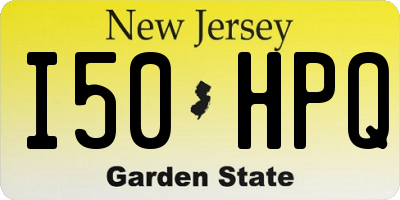 NJ license plate I50HPQ