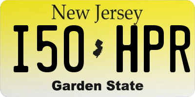 NJ license plate I50HPR