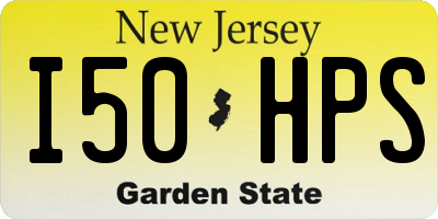 NJ license plate I50HPS