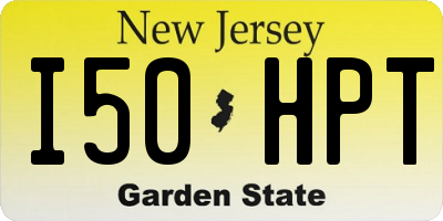 NJ license plate I50HPT