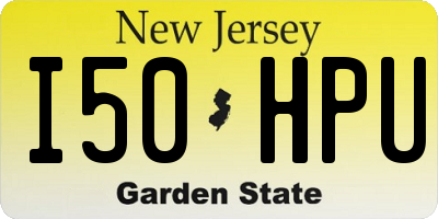 NJ license plate I50HPU
