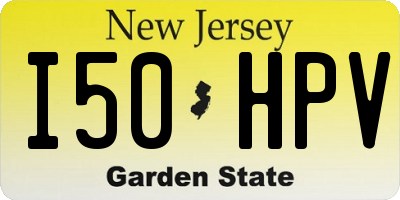 NJ license plate I50HPV