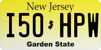 NJ license plate I50HPW