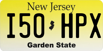 NJ license plate I50HPX