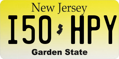 NJ license plate I50HPY