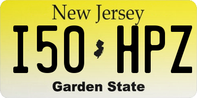 NJ license plate I50HPZ