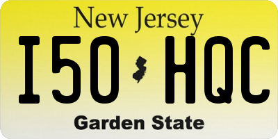 NJ license plate I50HQC