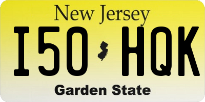 NJ license plate I50HQK