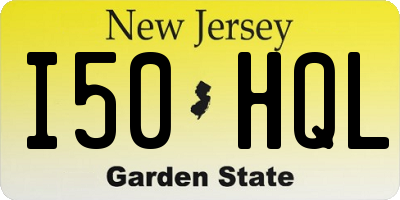 NJ license plate I50HQL