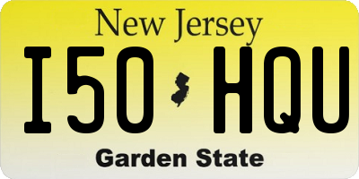 NJ license plate I50HQU