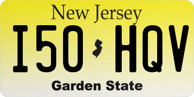 NJ license plate I50HQV