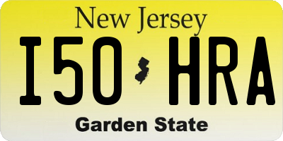 NJ license plate I50HRA