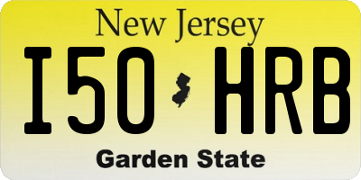 NJ license plate I50HRB