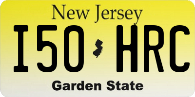 NJ license plate I50HRC