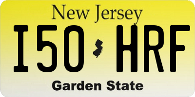 NJ license plate I50HRF