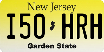 NJ license plate I50HRH