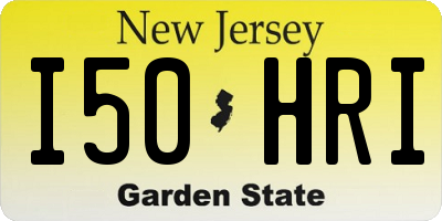 NJ license plate I50HRI