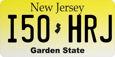NJ license plate I50HRJ