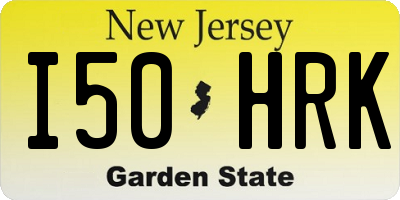 NJ license plate I50HRK