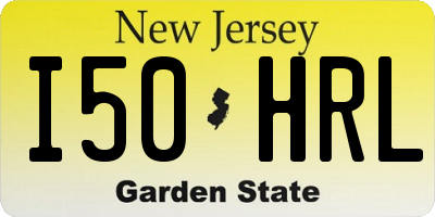 NJ license plate I50HRL