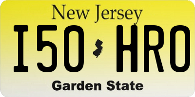 NJ license plate I50HRO