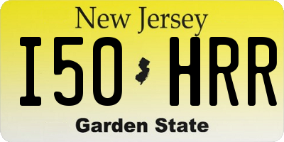 NJ license plate I50HRR