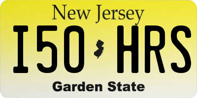 NJ license plate I50HRS