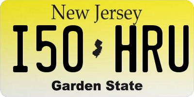 NJ license plate I50HRU