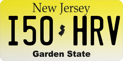 NJ license plate I50HRV