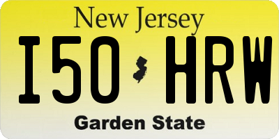 NJ license plate I50HRW