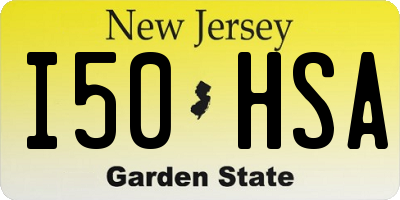 NJ license plate I50HSA