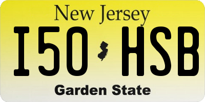 NJ license plate I50HSB