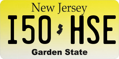 NJ license plate I50HSE