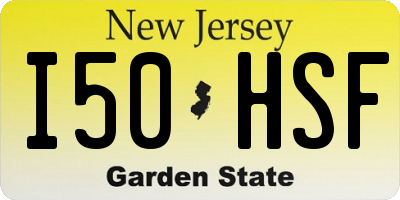 NJ license plate I50HSF