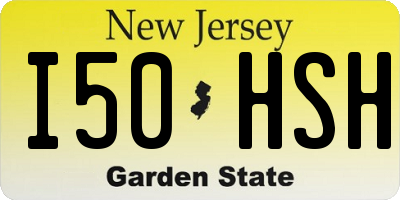 NJ license plate I50HSH