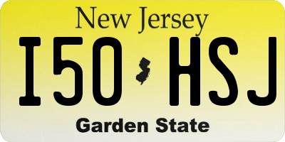 NJ license plate I50HSJ