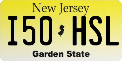 NJ license plate I50HSL