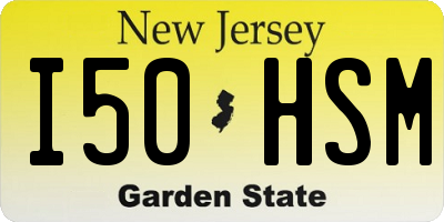 NJ license plate I50HSM