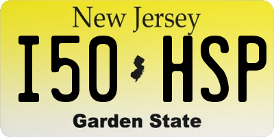 NJ license plate I50HSP