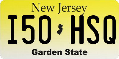 NJ license plate I50HSQ