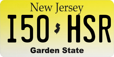 NJ license plate I50HSR