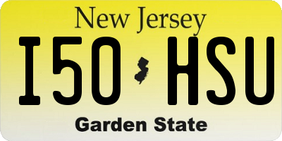 NJ license plate I50HSU